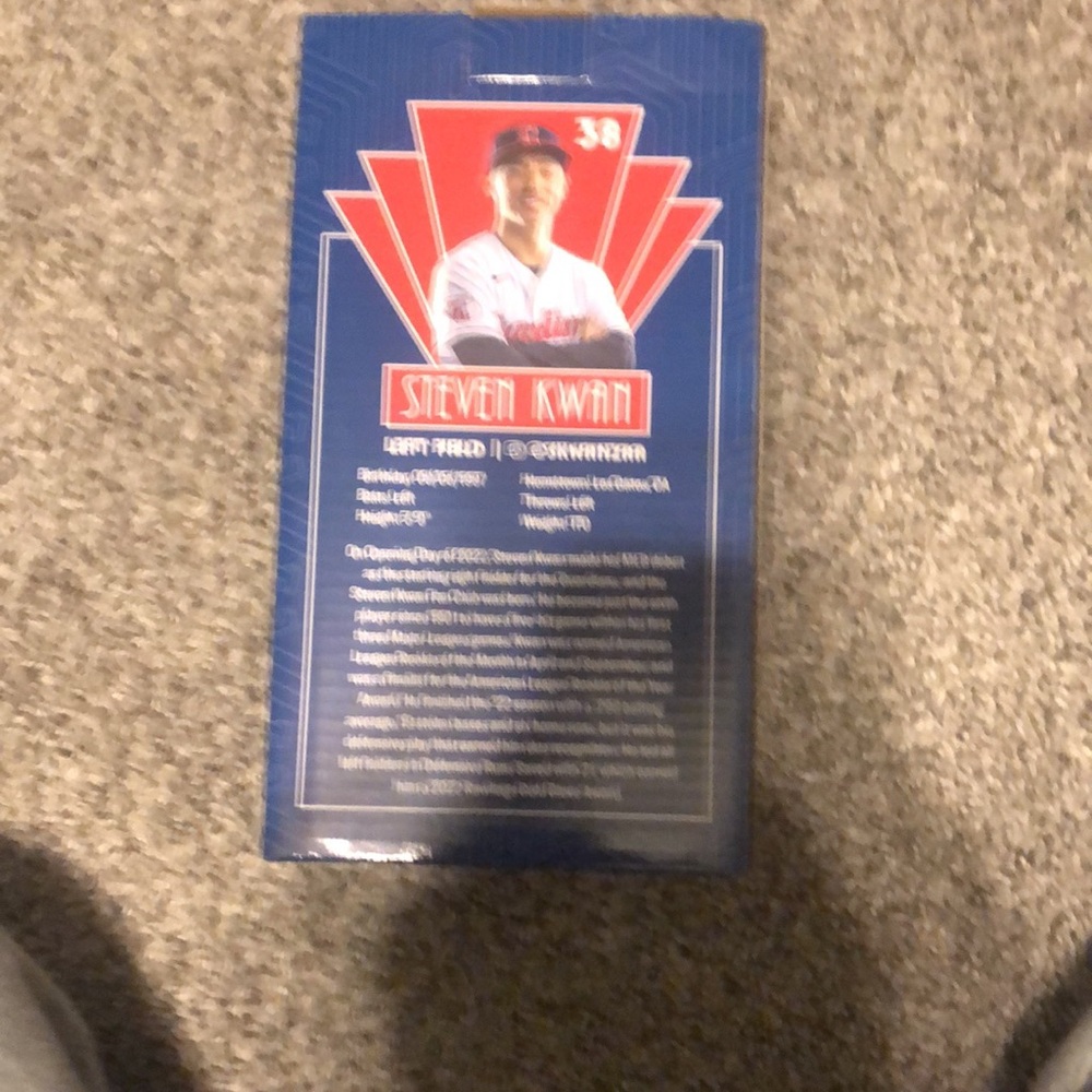 Steven kwan bobble head. Rare! - Picture 2 of 2